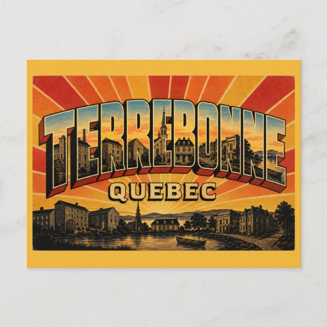 Terrebonne Quebec Historic Suburb Postcard (Front)