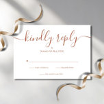 Terrecotta Simple Elegant Script RSVP Card<br><div class="desc">A simple elegant terracotta signature script RSVP card with your details set in chic typography. Designed by Thisisnotme©</div>