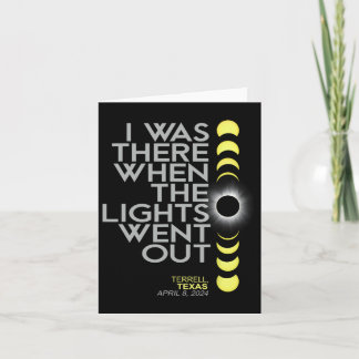 Terrell Texas Total Solar Eclipse 2024  Card