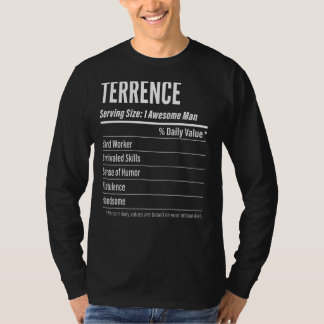 Terrence Serving Size Nutrition Label Calories T-Shirt