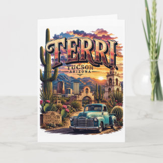 Terri Tucson Arizona Personalised Southwestern Card