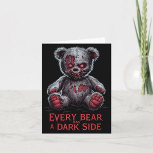Terrible Teddy Scary Plush Horror Teddy Bear Scary Card