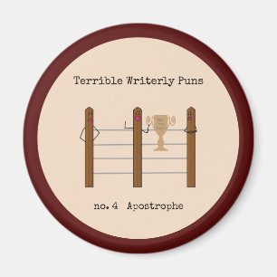 Terrible Writerly Puns Magnet