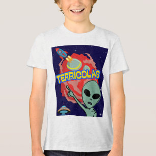 terricolas - alien scare of humans Tri-Blend shirt