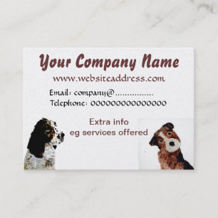 Terrier and Spaniel Dogs Business Card