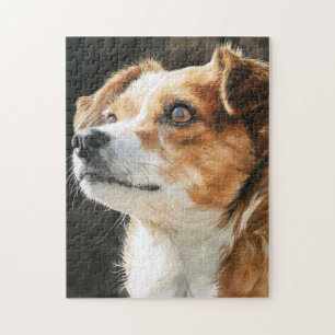 Terrier chihuahua mixed breed dog closeup jigsaw puzzle