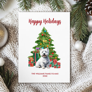Terrier Dog Christmas Holiday Card