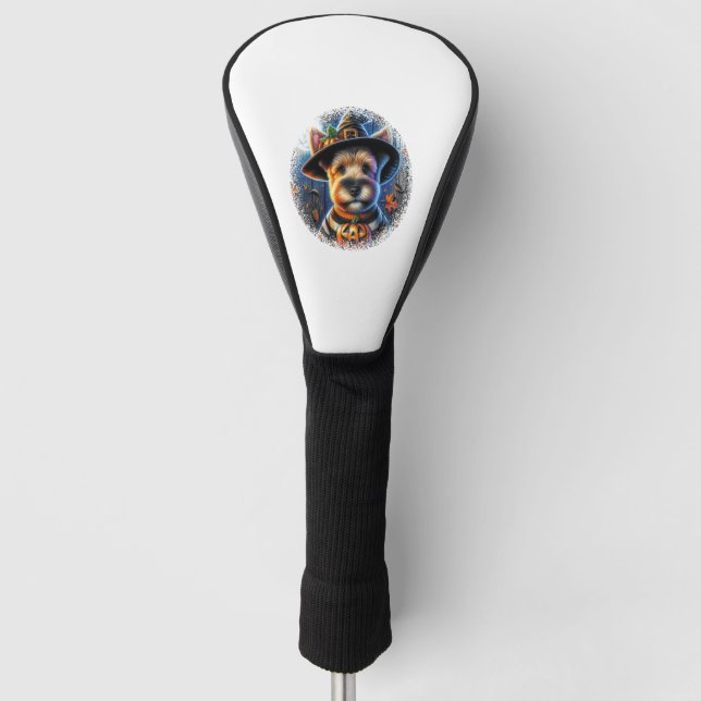 Terrier Dog Halloween Golf Head Cover (Front)