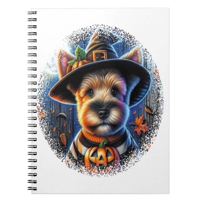 Terrier Dog Halloween Notebook (Front)