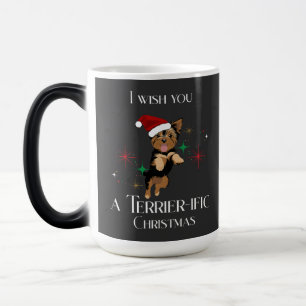 Terrier-ific Christmas Cute Dog Holiday Pun Magic Mug