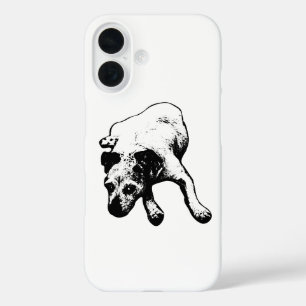 Terrier Mix Ink Art iPhone Case