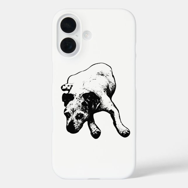 Terrier Mix Ink Art iPhone Case (Back)