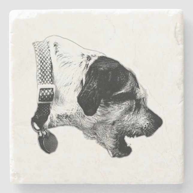 Terrier Mix Mid‑Bark Coaster (Front)