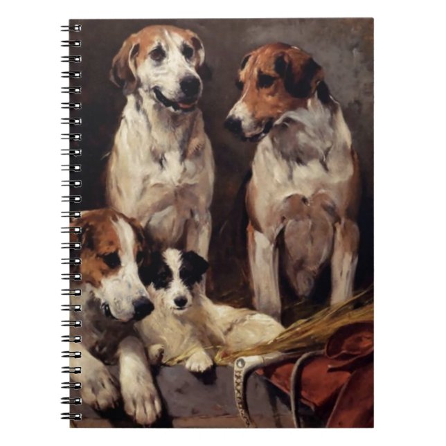Terrier Pet Dogs Animals Painting Spiral Notebook (Front)