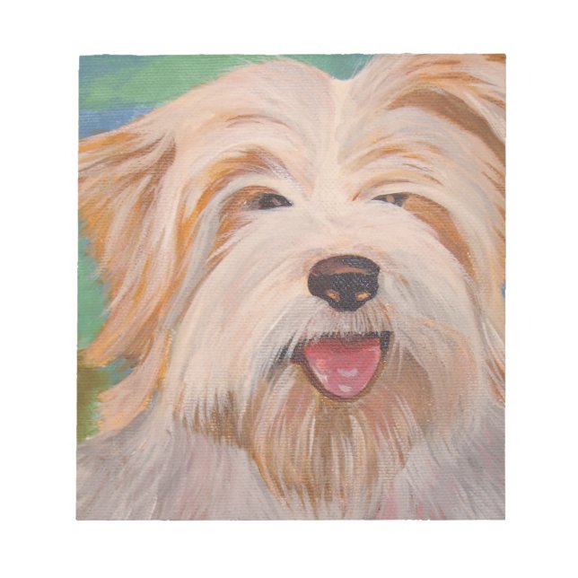 Terrier Portrait Cute Pet Dog Art Notepad (Front)