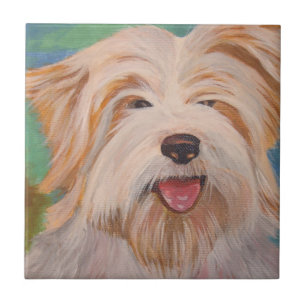 Terrier Portrait Cute Pet Dog Art Tile