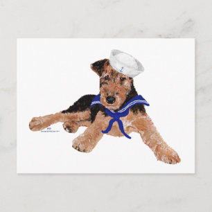Terrier Sailor Boy Postcard