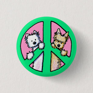 Terriers For Peace 3 Cm Round Badge