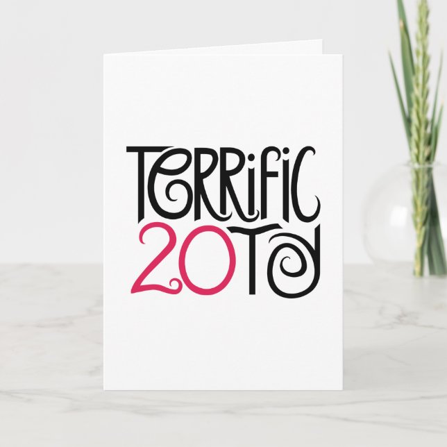 Terrific at 20 Card (Front)