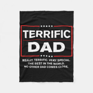 Terrific Dad - Funny Donald Trump Fathers Day Fleece Blanket