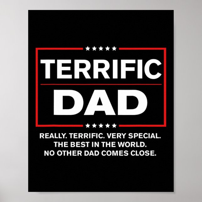Terrific Dad - Funny Donald Trump Fathers Day  Poster (Front)