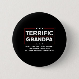 Terrific Grandpa - Funny Donald Trump Campaign 6 Cm Round Badge