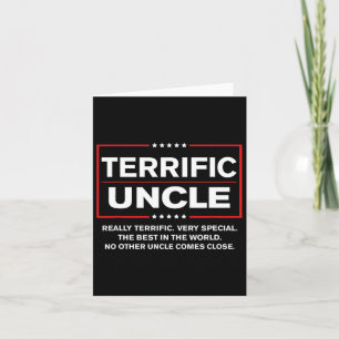 Terrific Uncle - Funny Donald Trump Great Uncle Card