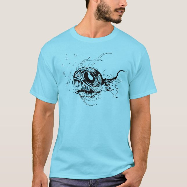 Terrifying deep sea fish T-Shirt (Front)
