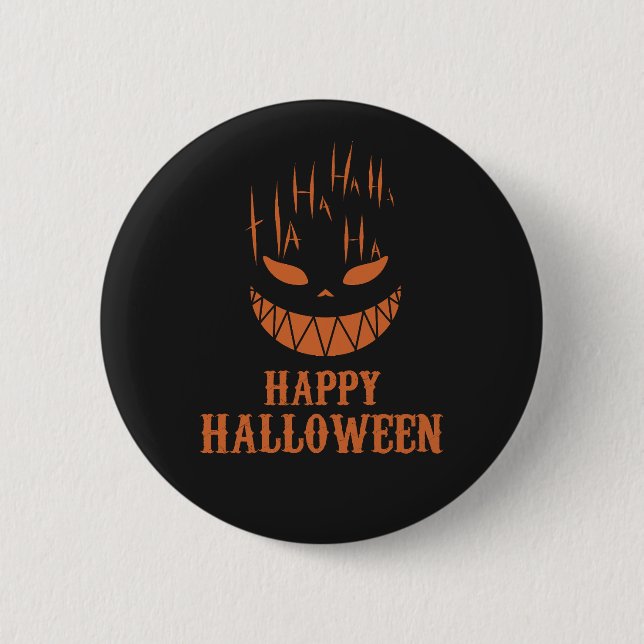 Terrifying Halloween Face Scream Horror Dark Spook 6 Cm Round Badge (Front)