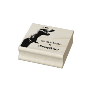 Terrifying T-Rex - This book belongs to Rubber Stamp