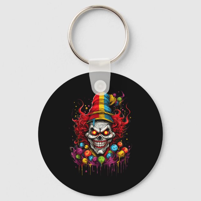 Terrifying Y Evil Killer Clown  Key Ring (Front)