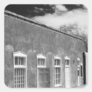 Territorial style architecture, Santa Fe, New Square Sticker