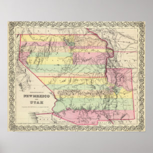 Territories Of New Mexico and Utah Poster