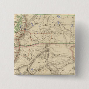 Territories of Washington and Oregon 15 Cm Square Badge
