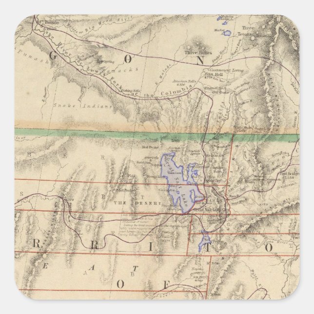 Territory of Utah Square Sticker (Front)