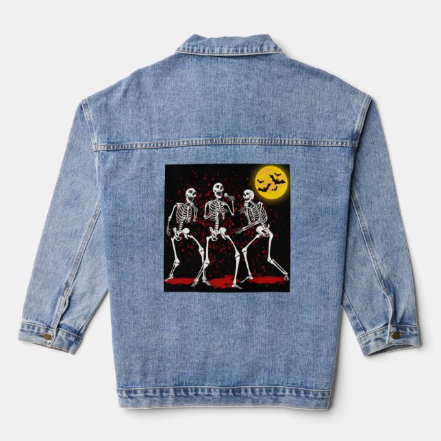 Terror Halloween  Denim Jacket (Back)