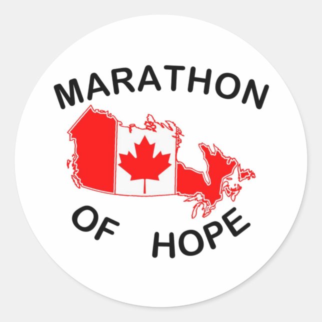 Terry fox marathon of hope Canada marathon  Classic Round Sticker (Front)