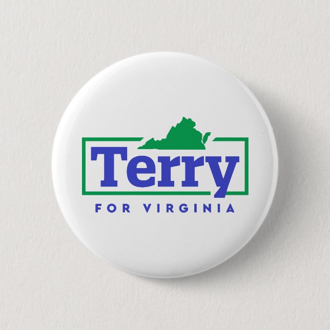 Terry McAuliffe for Virginia Governor 6 Cm Round Badge (Front)