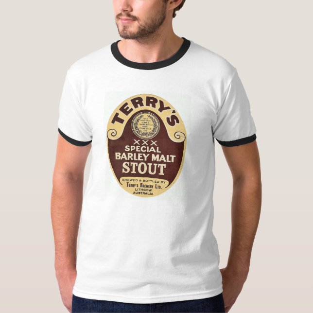 Terry's Stout Vintage Beer Label Tshirt (Front)