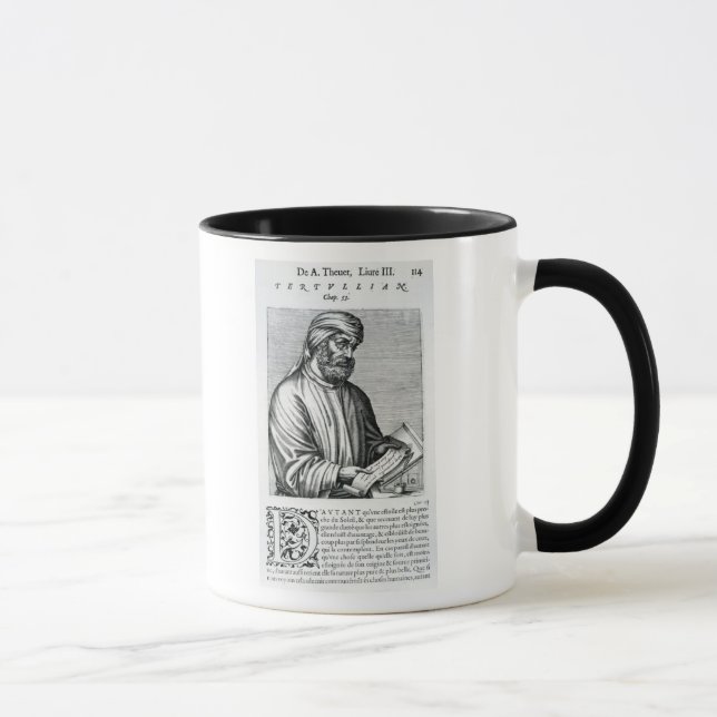 Tertullian, illustration from Andre Thevet's Mug (Right)