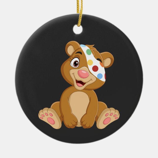 Tesco Pudsey Bear  Ceramic Tree Decoration (Front)