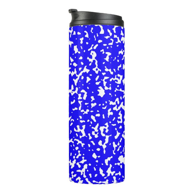 Tesimartplans | Blue Composition Book  Thermal Tumbler (Rotated Right)