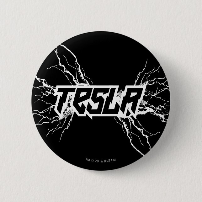 Tesla 6 Cm Round Badge (Front)