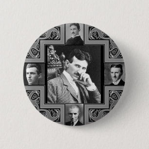 Tesla Coil 6 Cm Round Badge