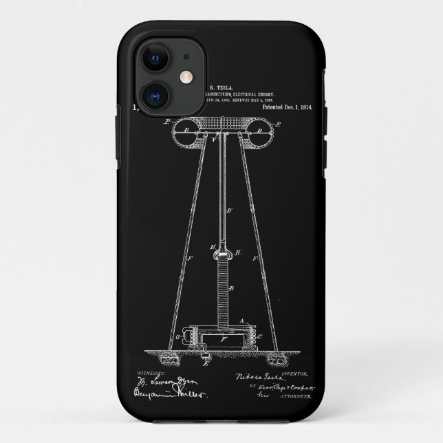 Tesla Electrical Energy Transmitter Wardencliff Case-Mate iPhone Case (Back)