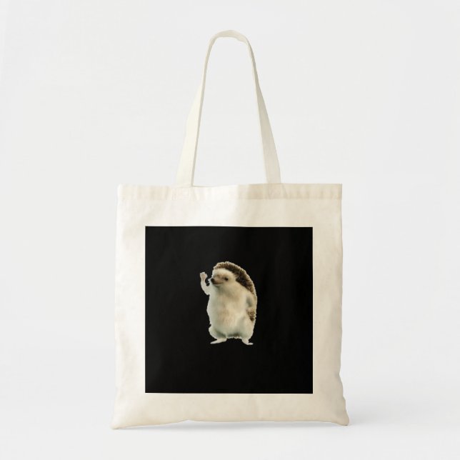 Tesla haha yes hedgehog  tote bag (Front)