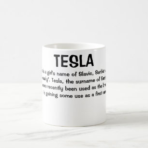 Tesla Name Meaning Coffee Mug