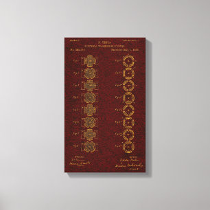 Tesla Patent 00382280 Sht 1 Canvas Print