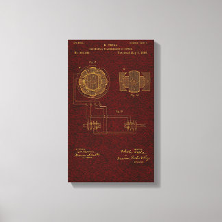 Tesla Patent 00382280 Sht 4 Stretched Canvas Print