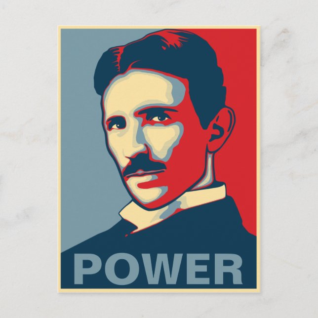 Tesla Power Postcard (Front)
